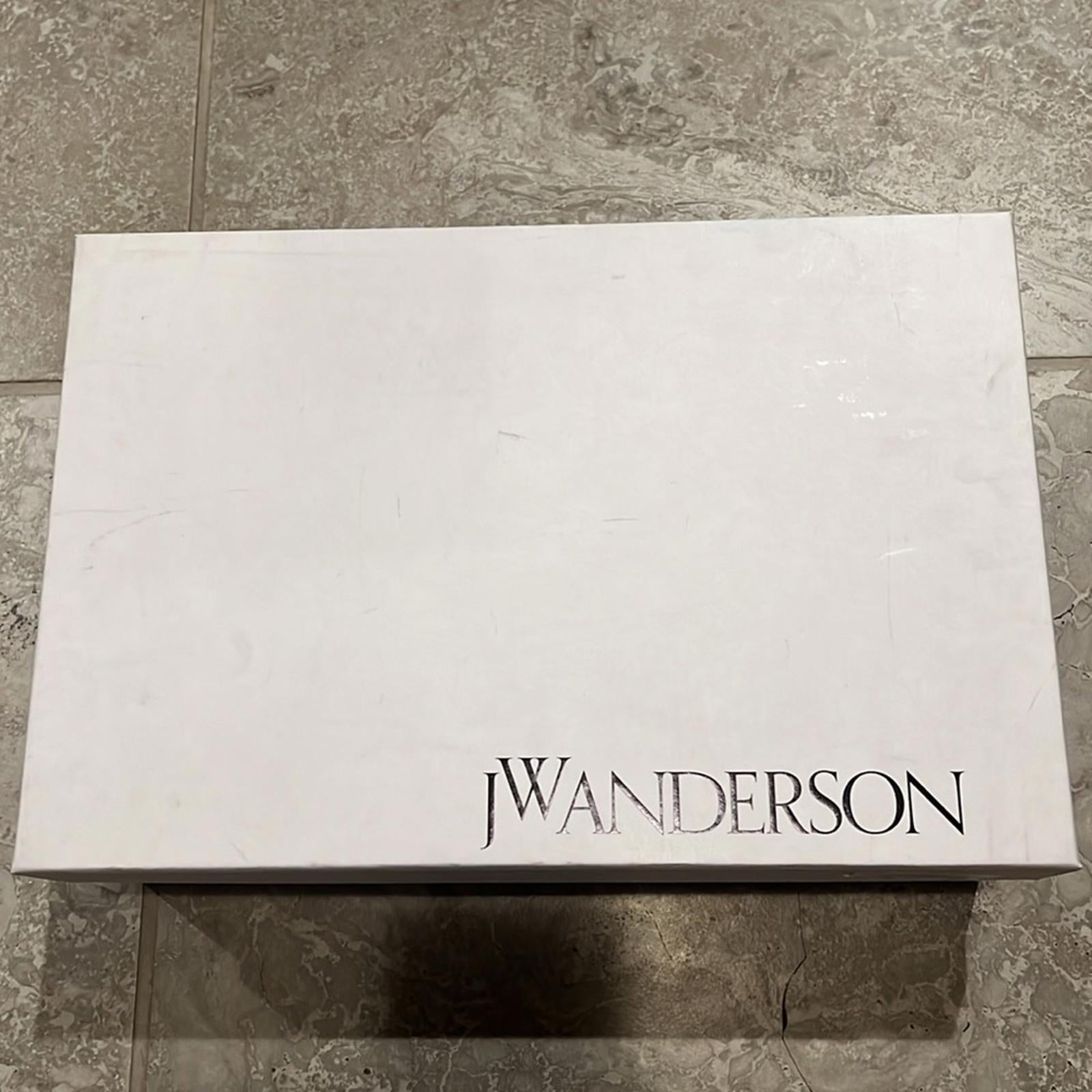 JW Anderson Anchor Logo Loafers in Black Leather Size 41