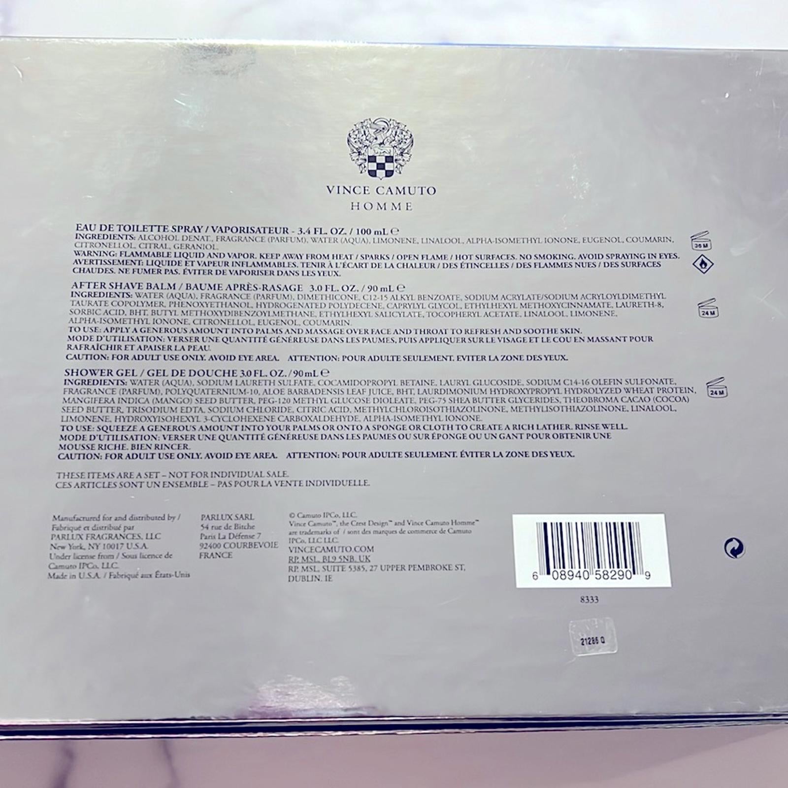 Vince Camuto 3-Piece Set Pour Homme, New in Box