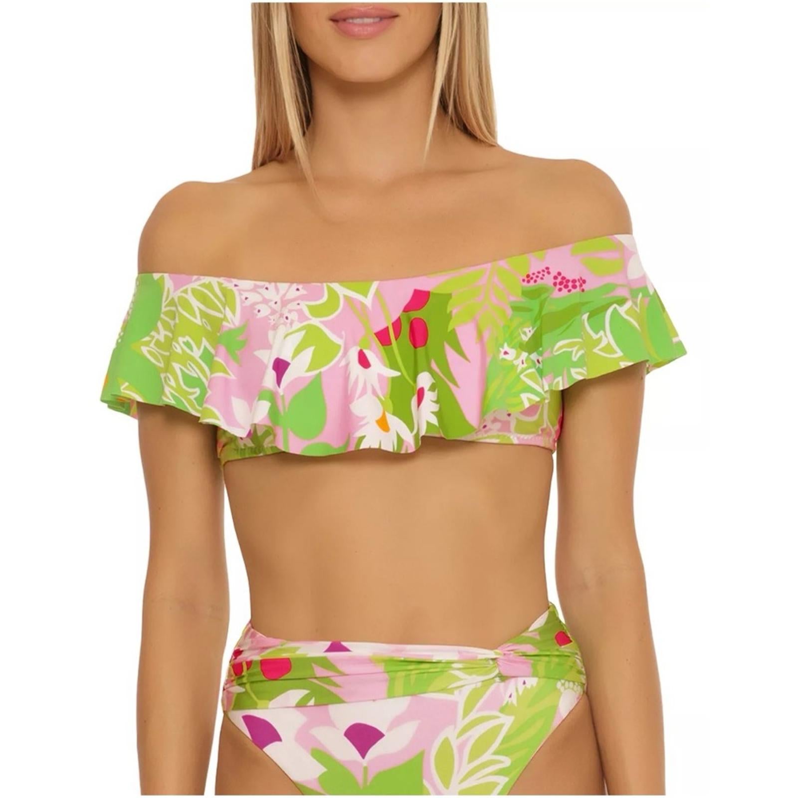 NEW Trina Turk La Palma Bandeau Bikini Top, Size 8 New w/Tag Retail $92