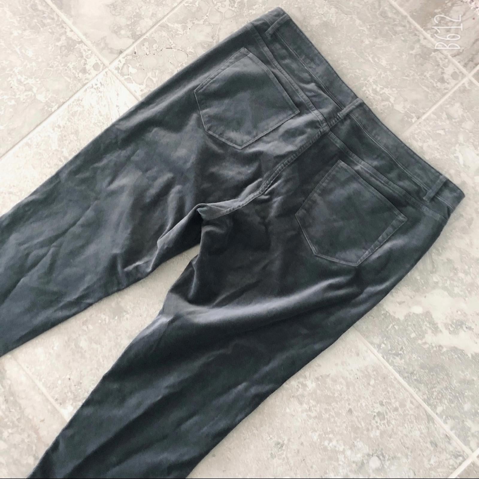 J. Jill Luxe Skinny Pants Cotton Faux-Suede High-Waist Flagstone, Size 16 NEW