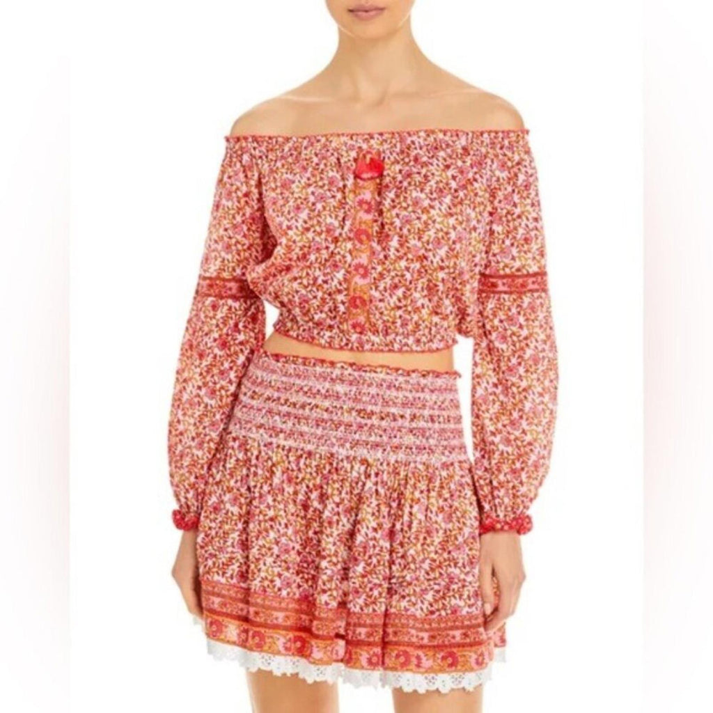 Poupette St. Barth Nana Off the Shoulder Top, Size S NEW w/Tag $140
