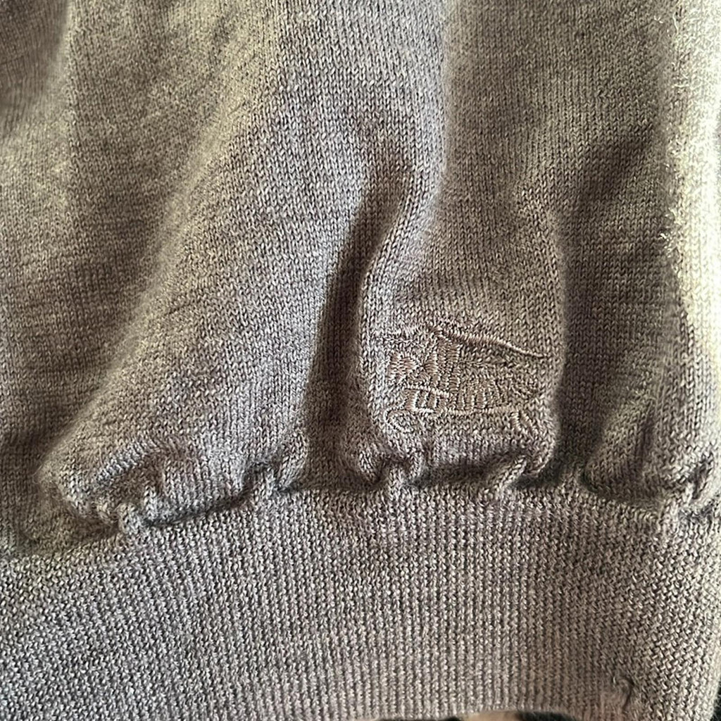 Burberry London Crewneck 3/4 Sleeve Sweater in Grey, Size M