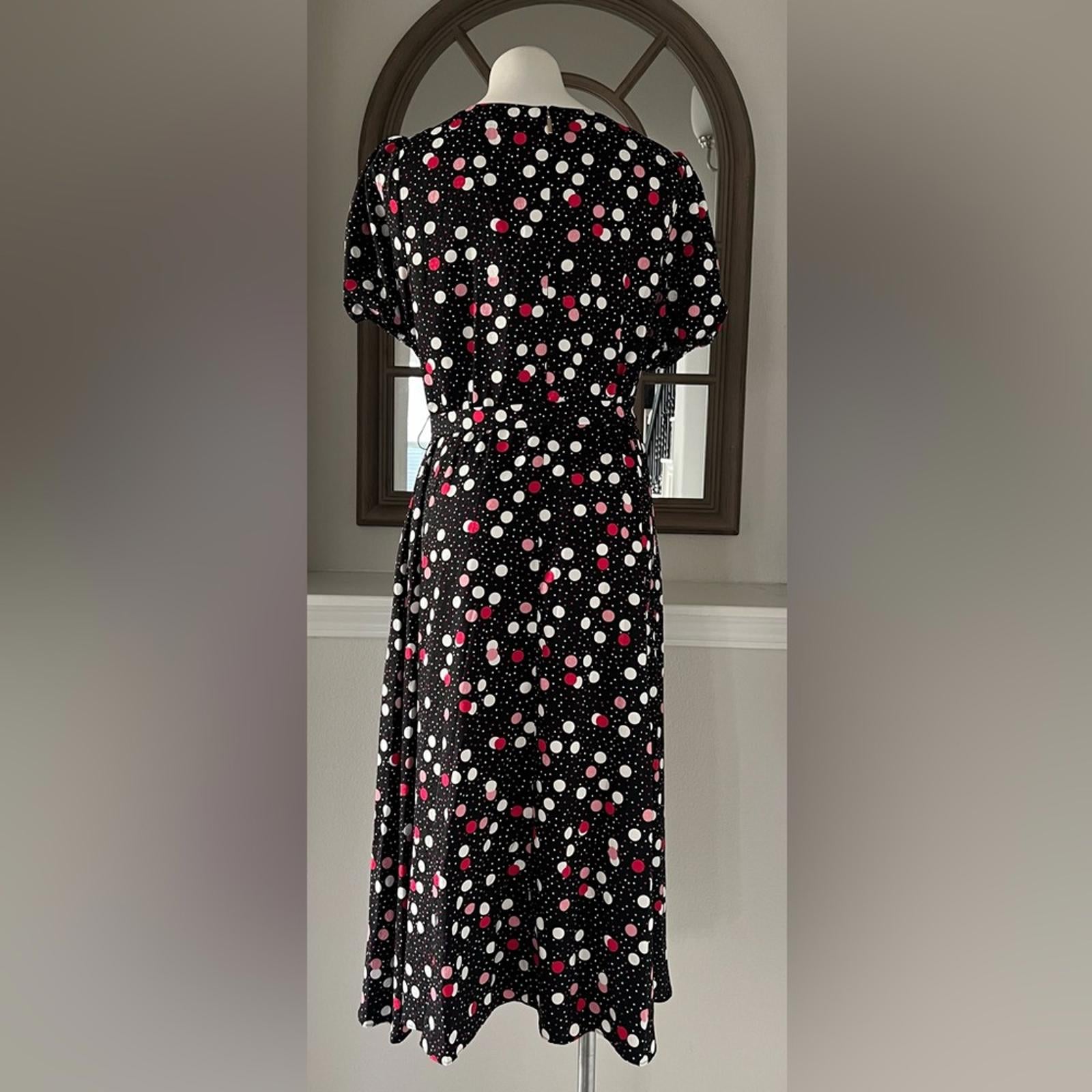 Karl Lagerfeld Paris Jacquard Wrap Midi Dress w/Asymmetric Hem Size 16 New w/Tag