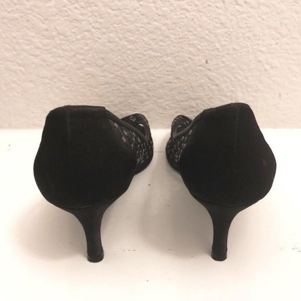 Nina Fabric Embellished Peep Toe Classic Pumps Size 9M , Retail $89