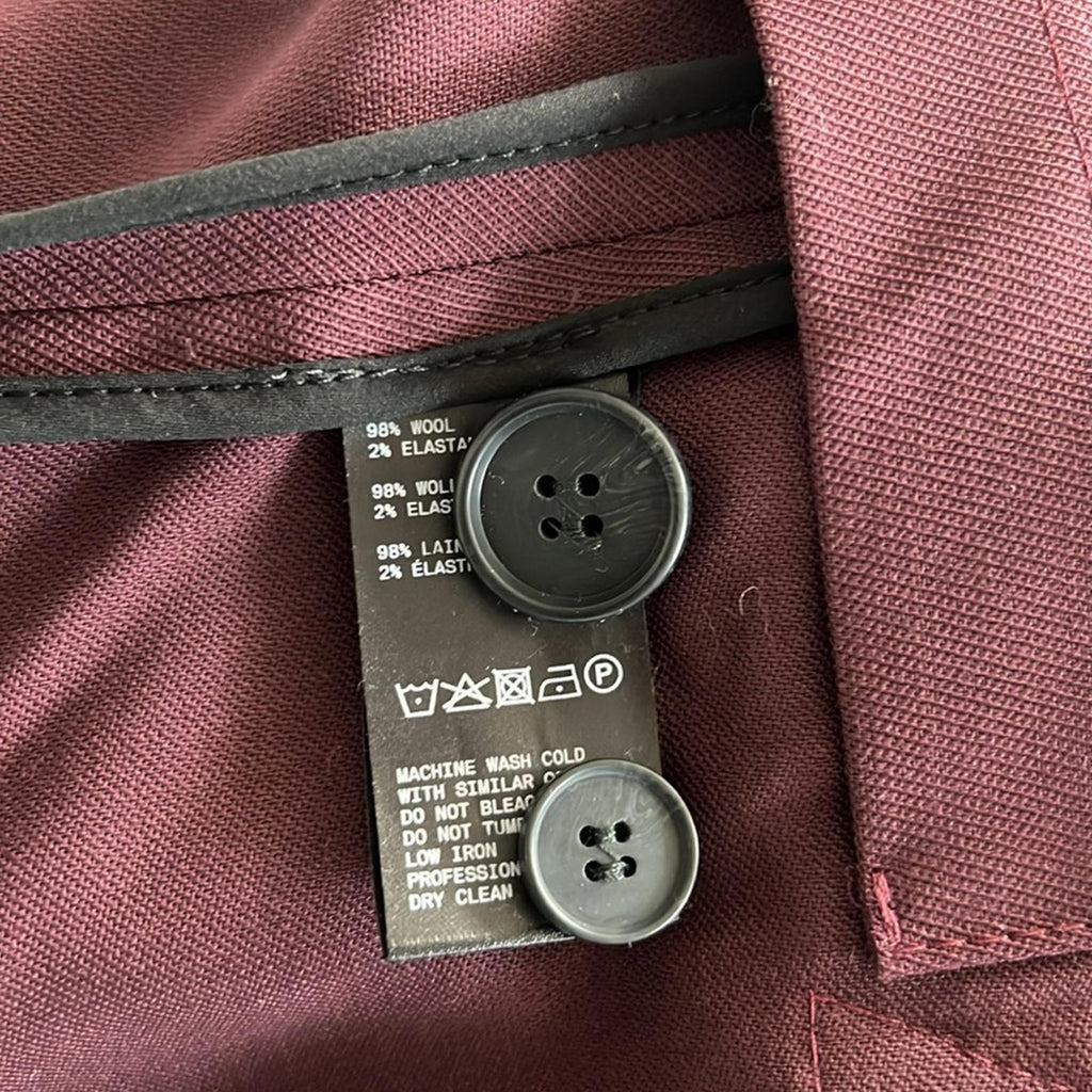AWAY The Roundtrip Double-Breasted Blazer in Wine, Size 2X New w/Tag