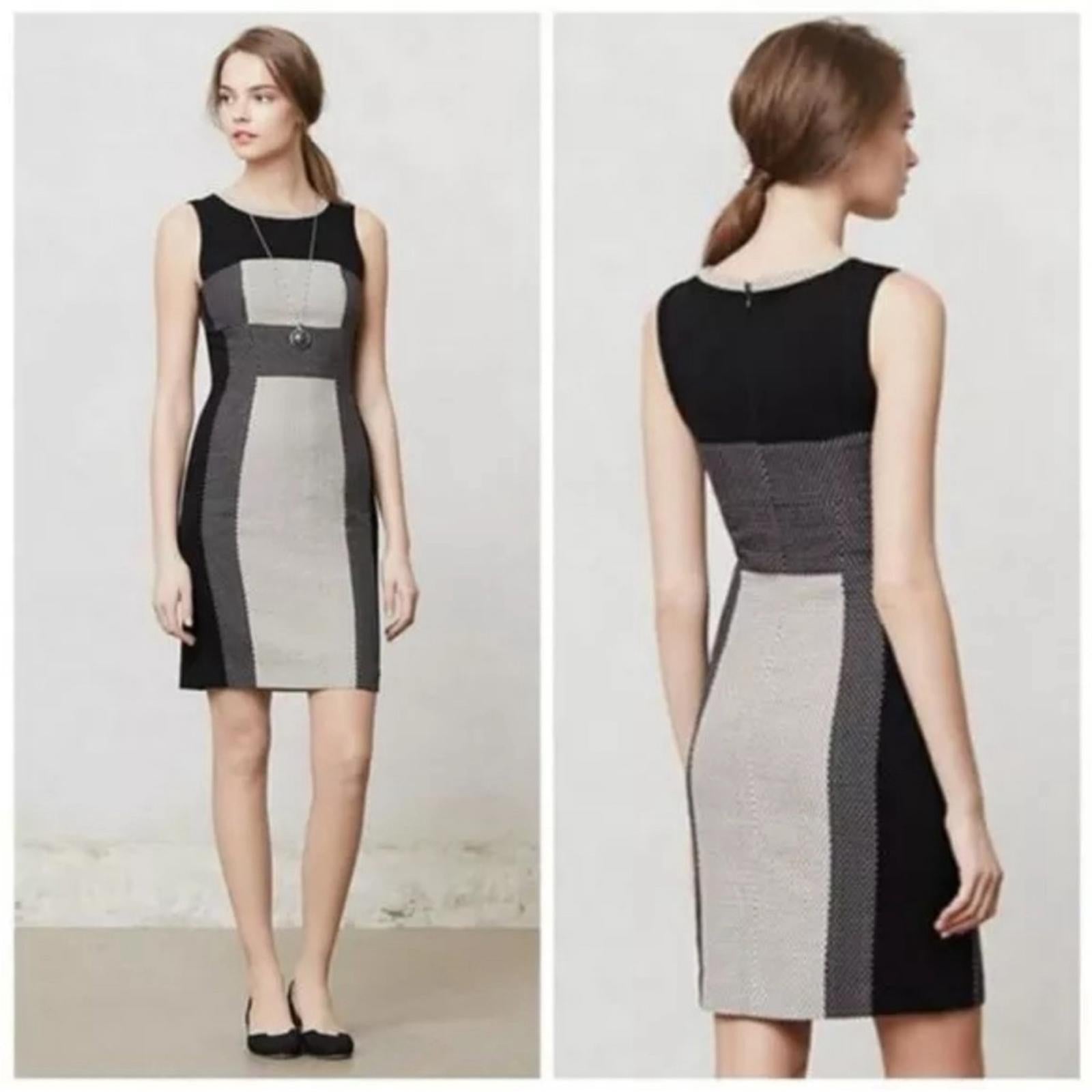 Anthropologie’s Yoana Baraschi Channeled Dots Column Sheath Dress, Size 4