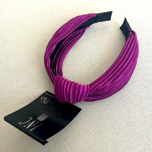 INC Purple Corduroy Knit Headband New w/Tag Retail $24.50