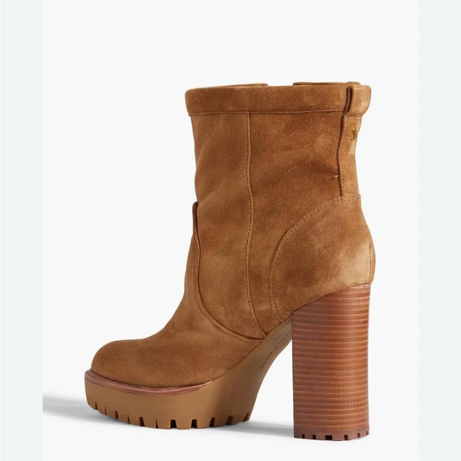 Veronica Beard Hannigan Suede Platform Boots in Hazelwood, Size 11 NEW +DustBag