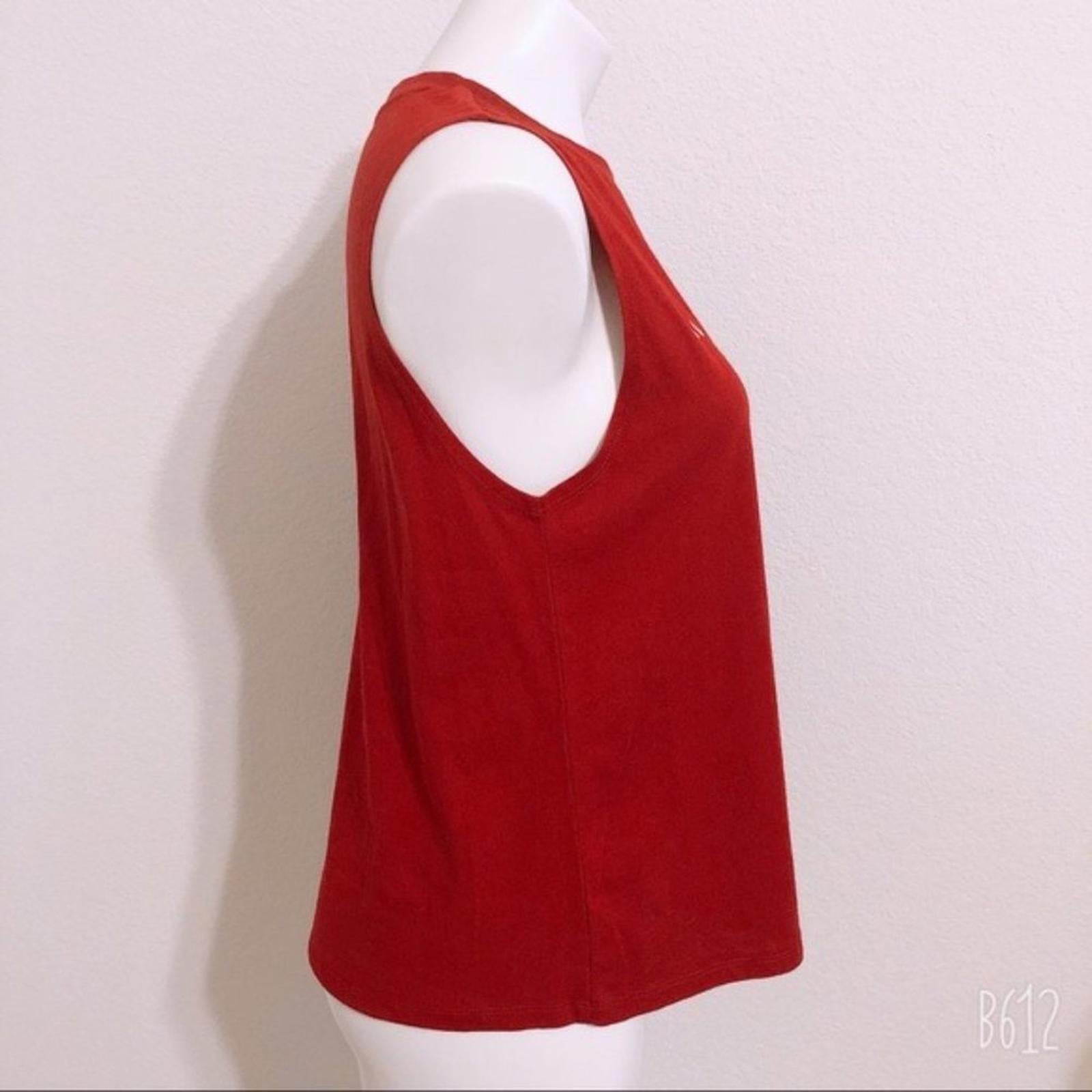 Betsey Johnson Two to Taco Muscle Tee Tank Top in Medium Red, Size M, NWT