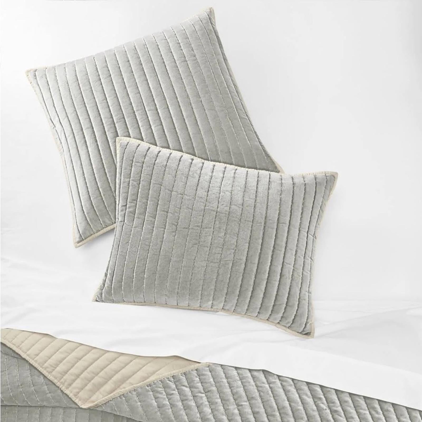 Two (2) OAKE Velvet Standard Shams, New with Tag Retail $170 @ $85/Each