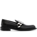 JW Anderson Logo-Engraved Leather Loafers in Black, Size 41 NEW in Box + DustBag