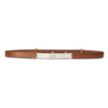 Lauren Ralph Lauren Turn-Lock Leather Belt in Brown, Size L NEW w/Tag