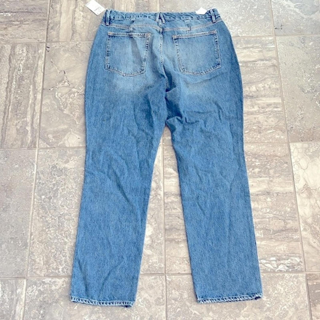 Good American Good 90’s Icon High-Waist Straight Leg Jeans, Size 16 NEW