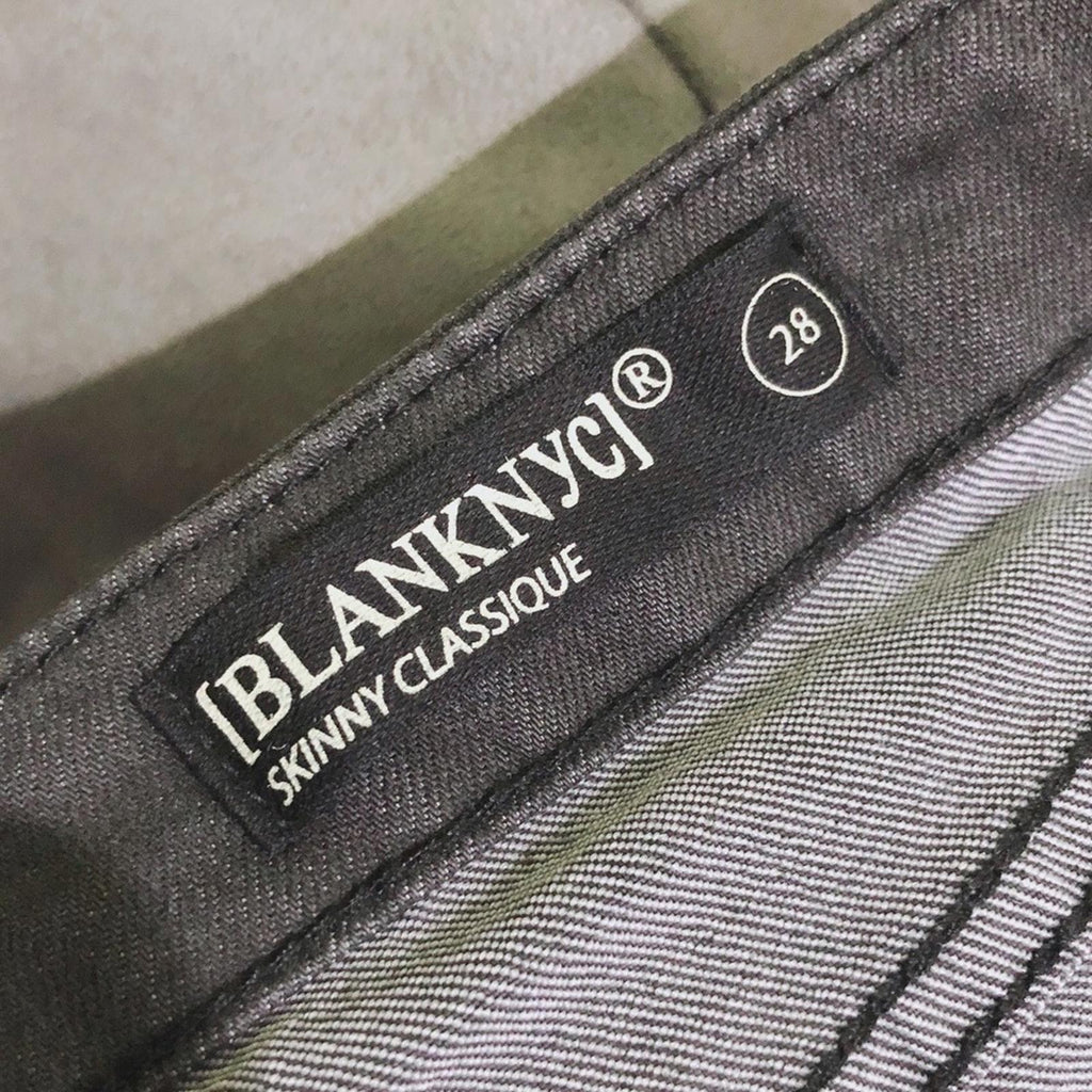 Blank NYC Down to Earth Pants Skinny Jeans High Rise, Black Size 28 New w/Tag