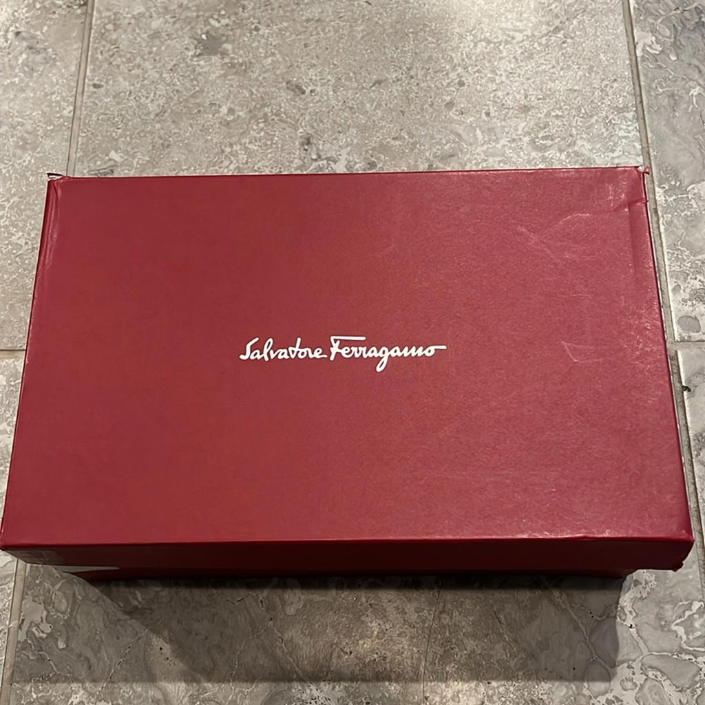 Salvatore Ferragamo Dipped Leather Oxford Shoes Size 9 EEE NEW in Box + DustBag