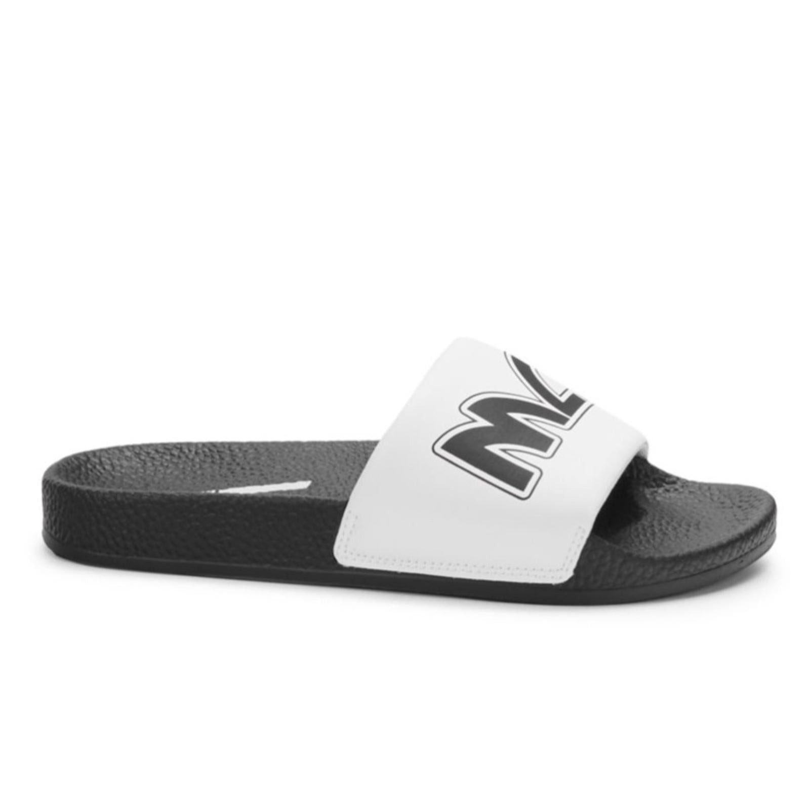 MCQ Alexander McQueen Logo Pool Slide Sandals in White, NWT, EU Size 45