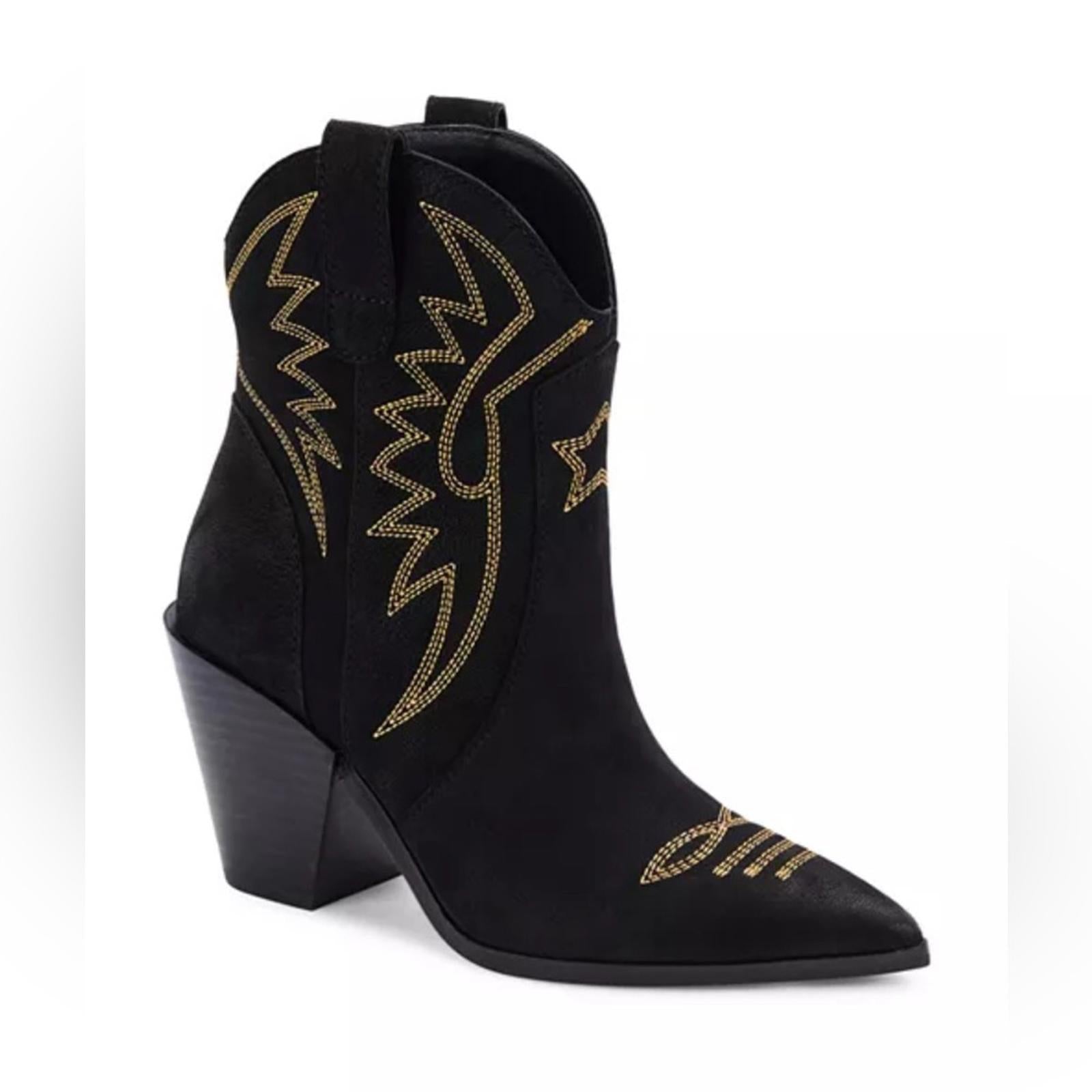 Dolce Vita Ginni Pull On Pointed Booties in Black Nubuck Size 8.5 New in Box