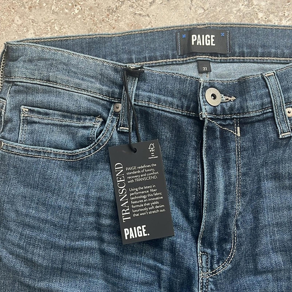 Paige Federal Straight Slim Fit Jeans in Taft, Size 31 X 34 New w/Tag