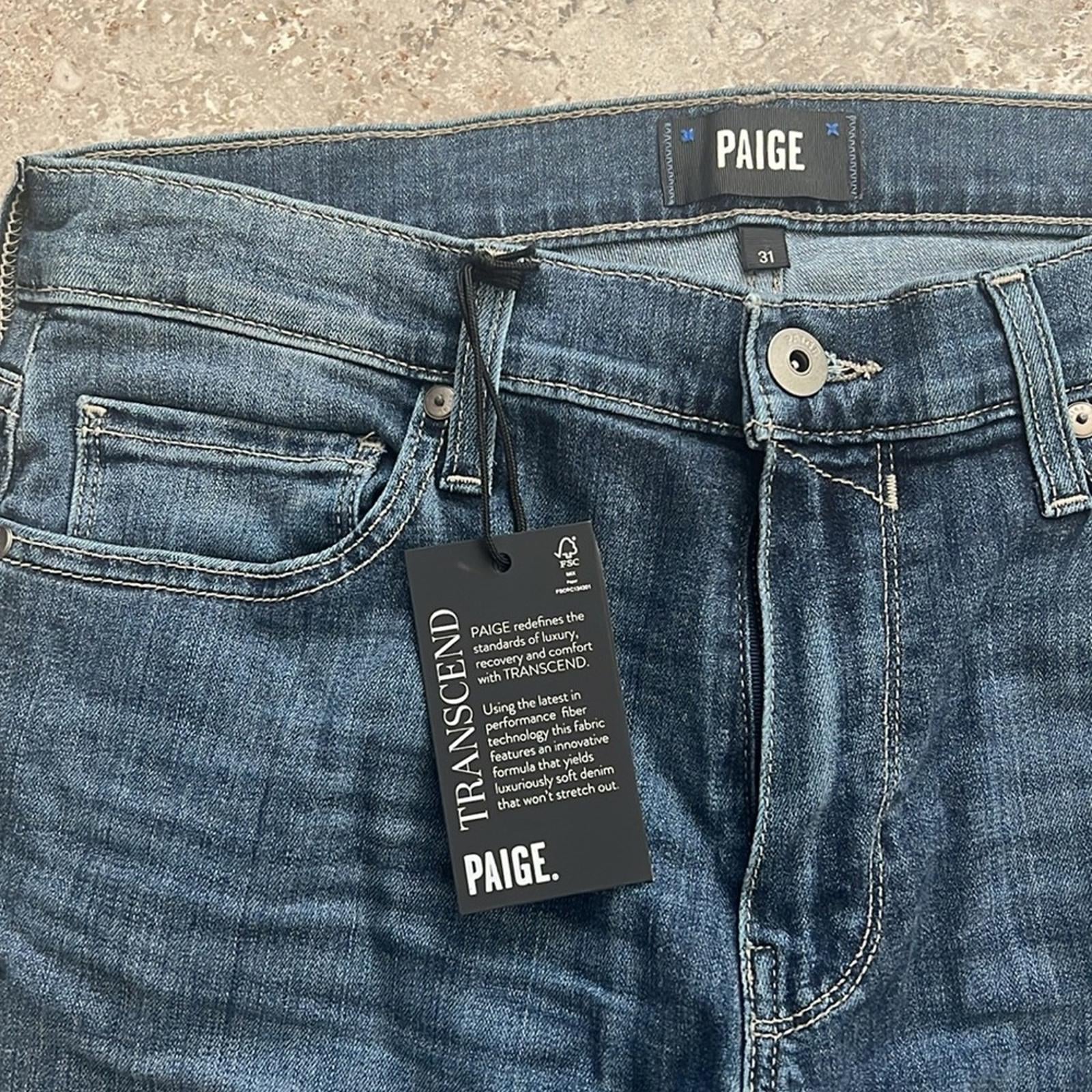 Paige Federal Straight Slim Fit Jeans in Taft, Size 31 X 34 New w/Tag