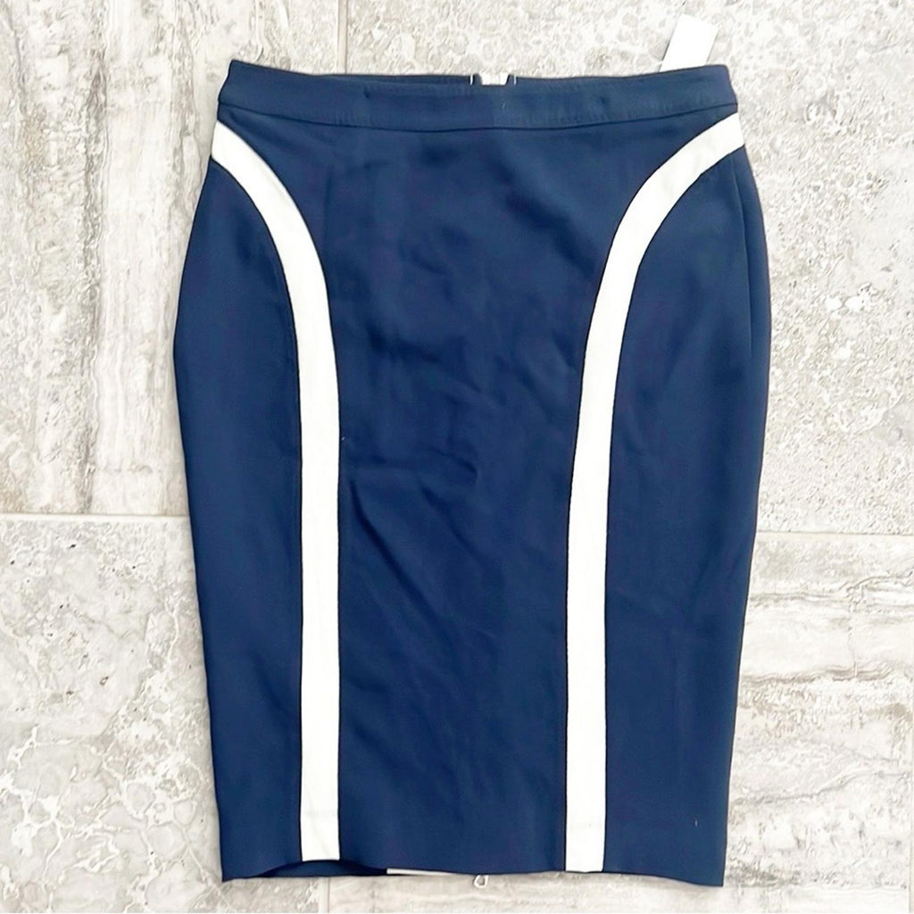 NWT Rag & Bone Midnight Scuba Skirt, Navy & Cream, Size 4 New w/Tag