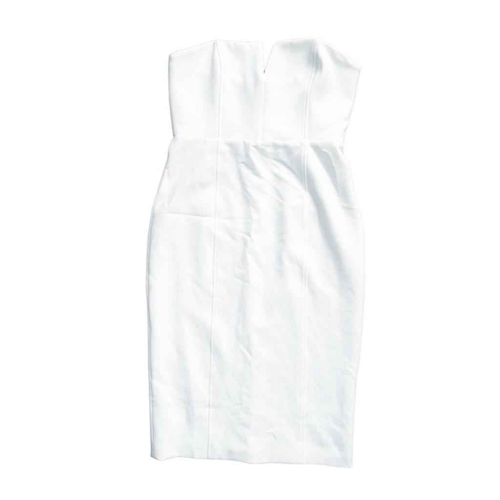 Veronica Beard Nabi WHITE Strapless Midi Dress, Size 14 New w/Tag