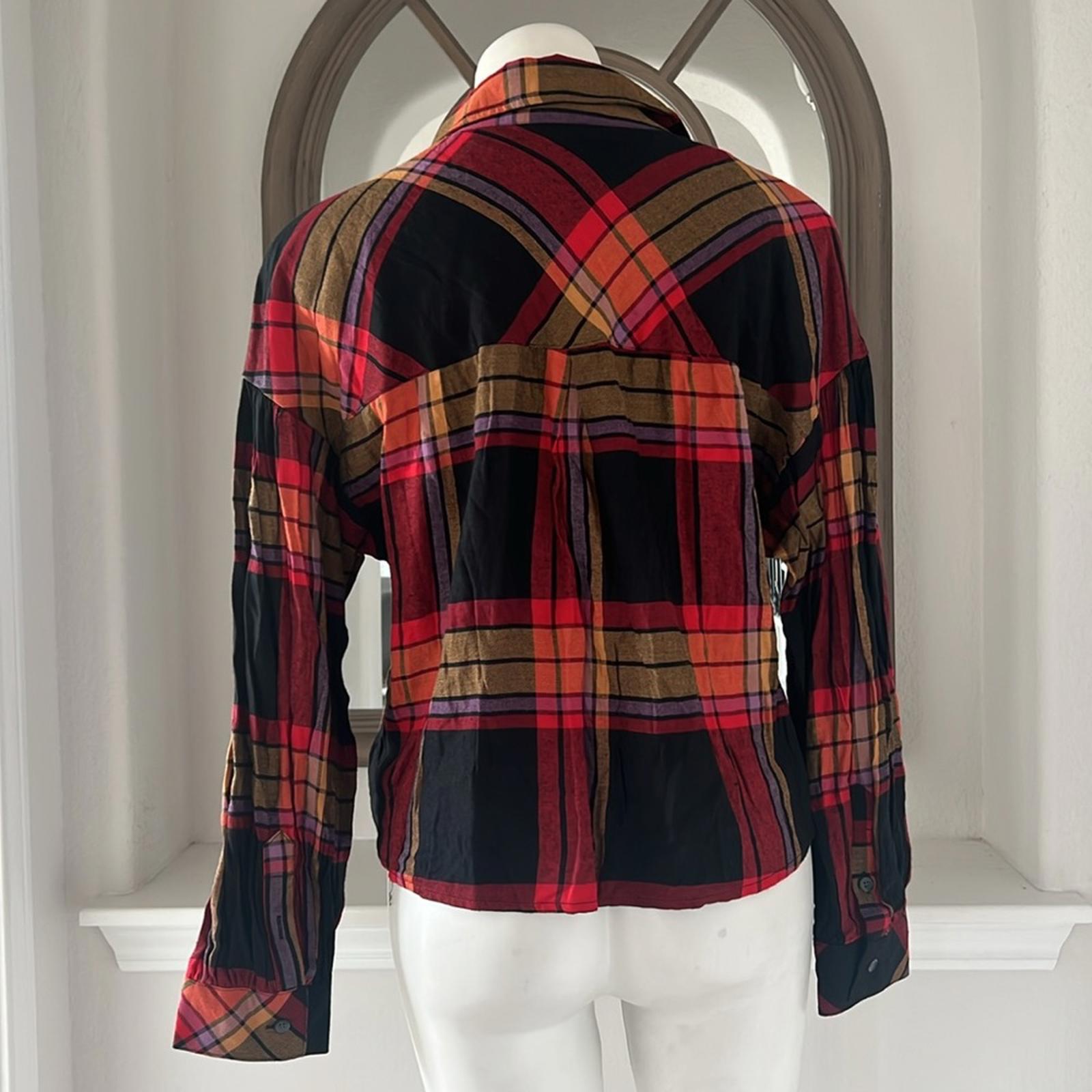 Anthropologie’s Sanctuary The Cabin Plaid Button-Down Shirt, Size M New w/Tag