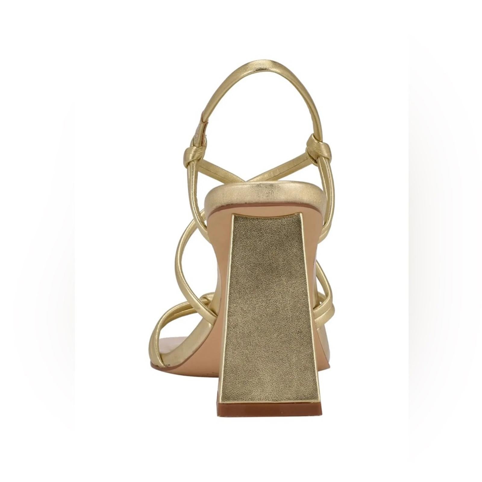 Marc Fisher Giada Thong High Heel Sandals in Gold, NWT, Size 9