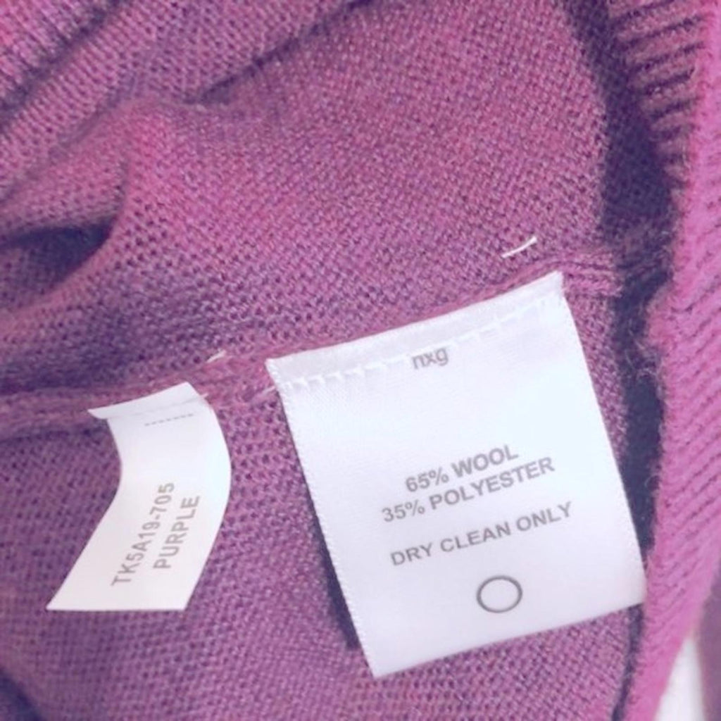 Thomas Dean Merino Wool-Blend Sweater in Purple, V-Neck Size XXL New w/Tag
