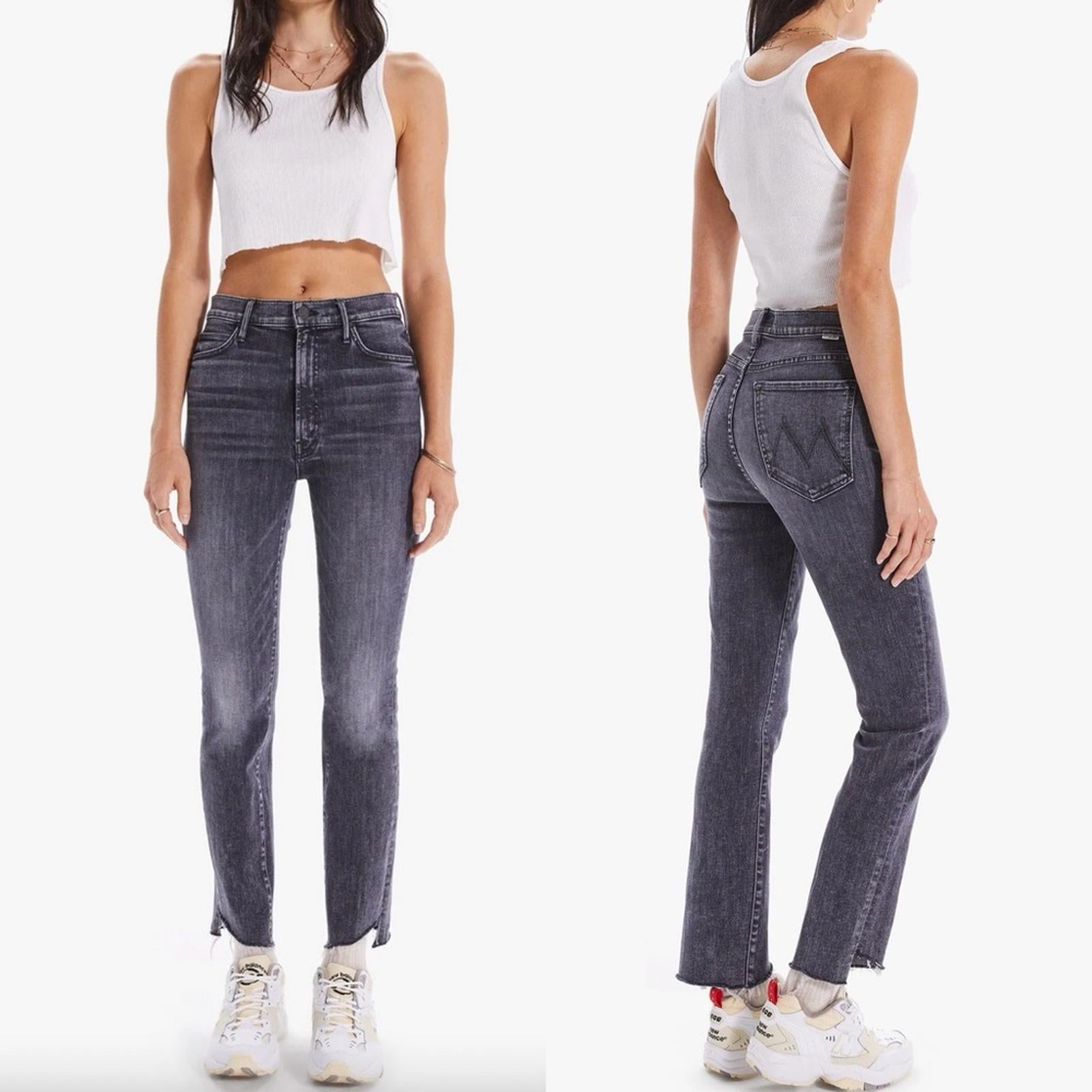 MOTHER High-Waisted Rascal Ankle Step Fray Jeans, Size 34 New w/Tag