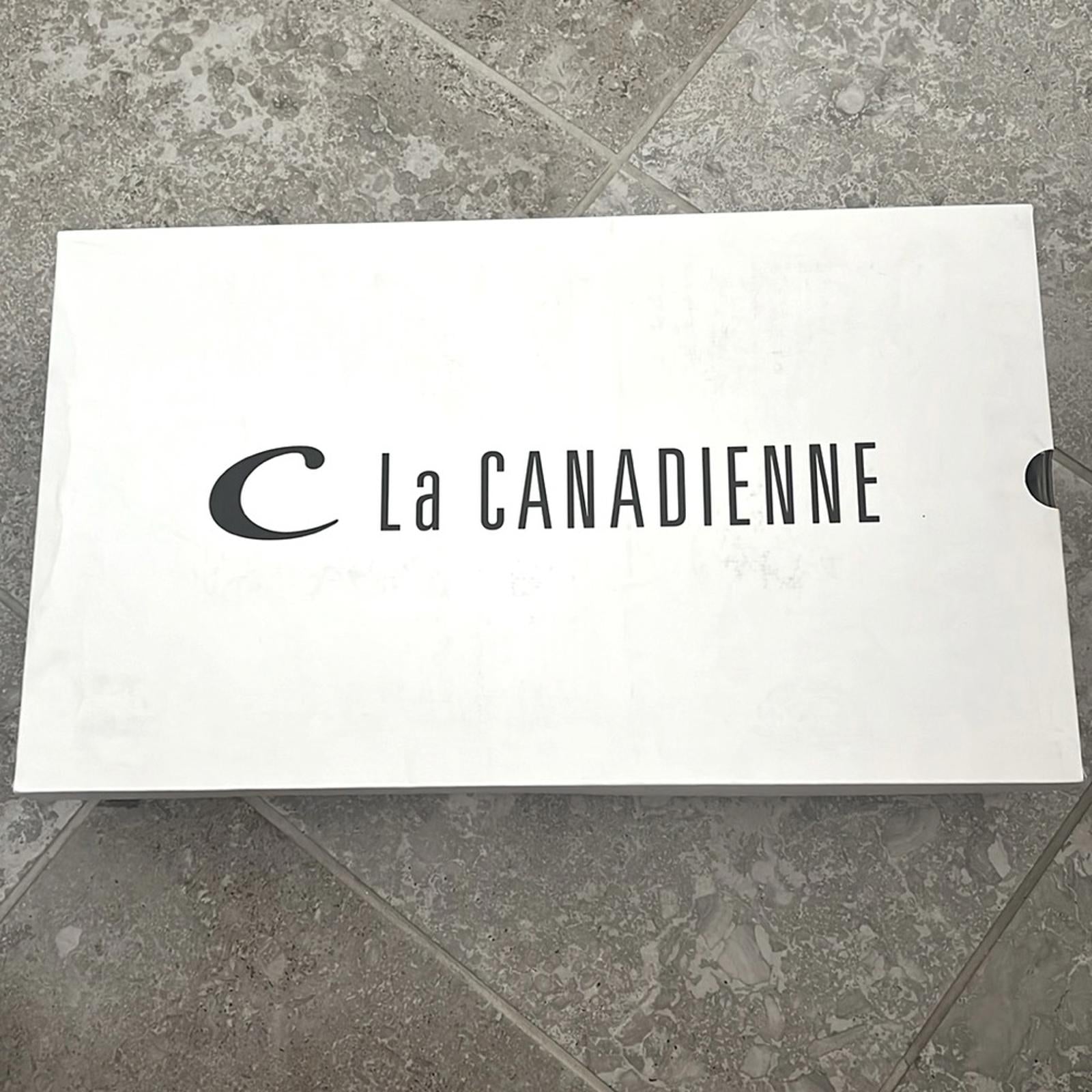 NWT La Canadienne Paul Buckled High Heel Boots, Black Size 7.5M New in Box