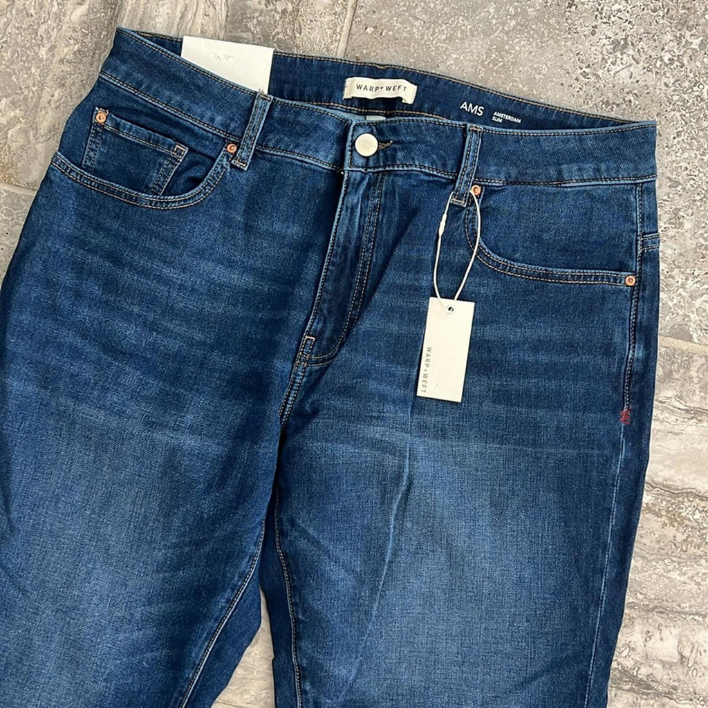 WARP + WEFT AMS Amsterdam Slim Stretch Jeans, Size W36 X L30 New with Tag