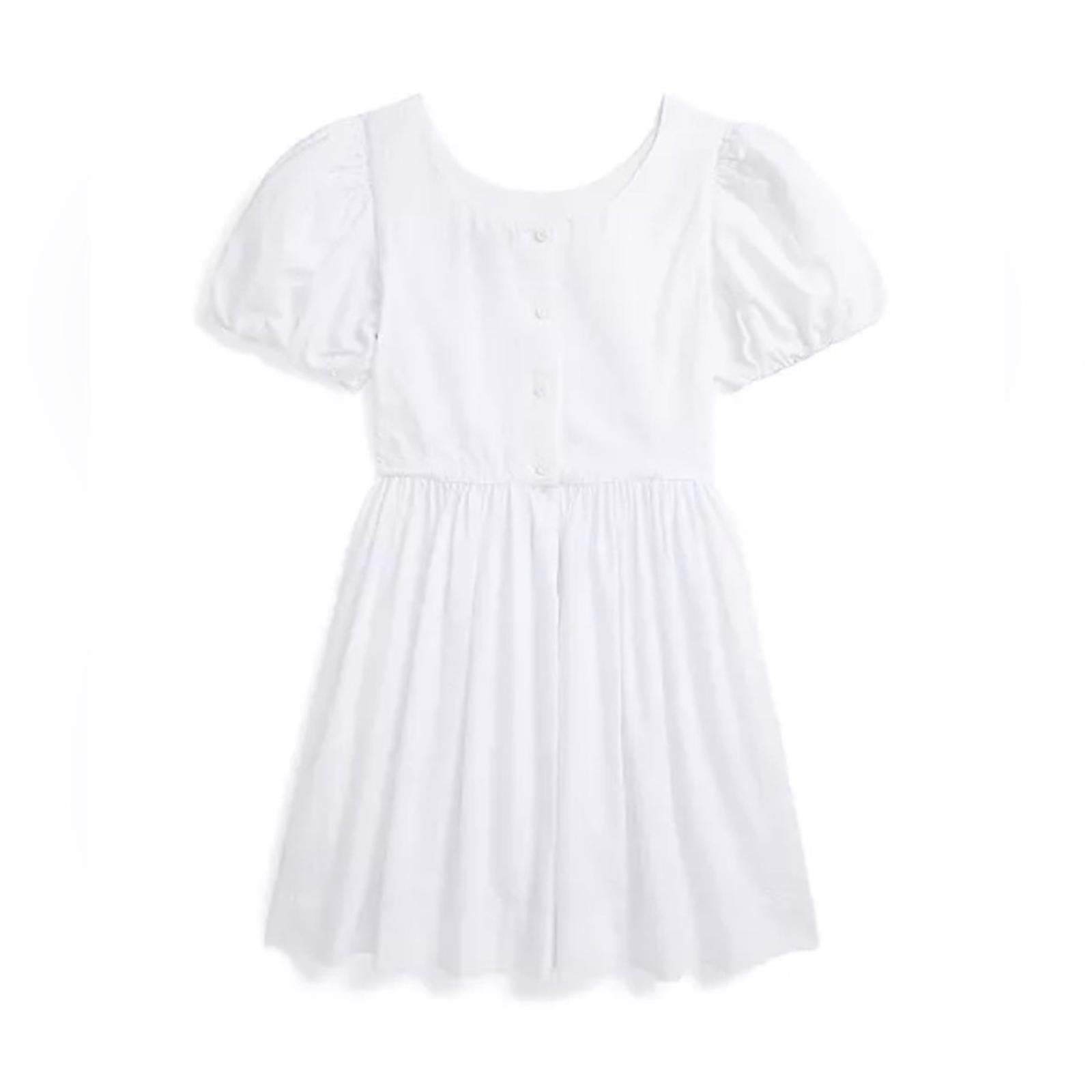 Polo Ralph Lauren Big Girls Seersucker Dress in White, Size 12, NWT
