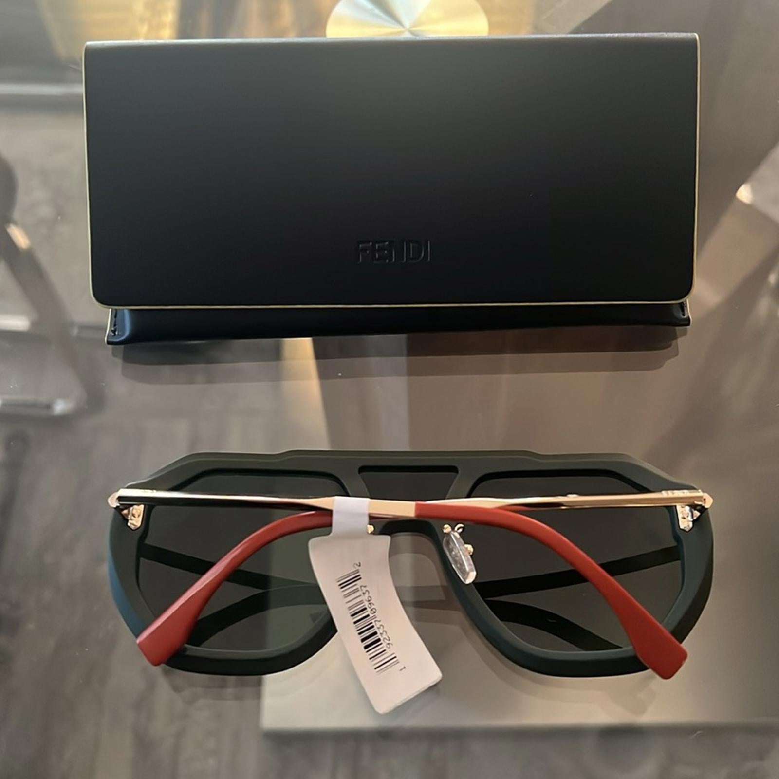 NWT FENDI FF Evolution Mask Sunglasses with Case 142mm, New w/Tag Full Inclusion
