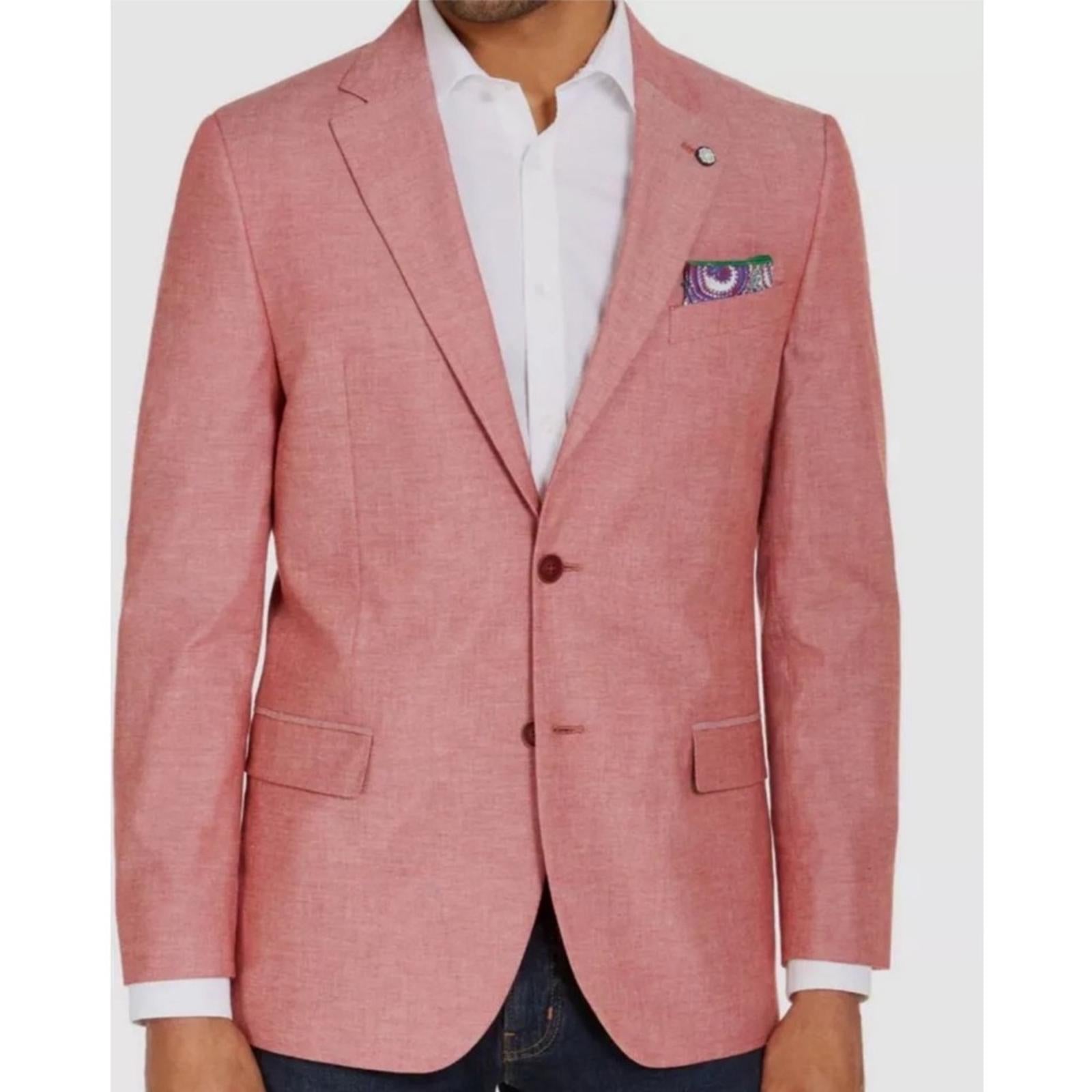 Nautica Blazer Modern-Fit Stretch Chambray Blazer Sport Coat Size 36R NWT $295