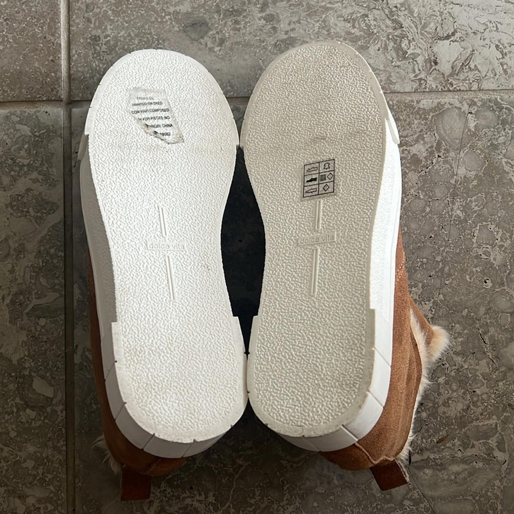 Dolce Vita Zali Sneakers in Praline Suede, Size 11, EXCELLENT