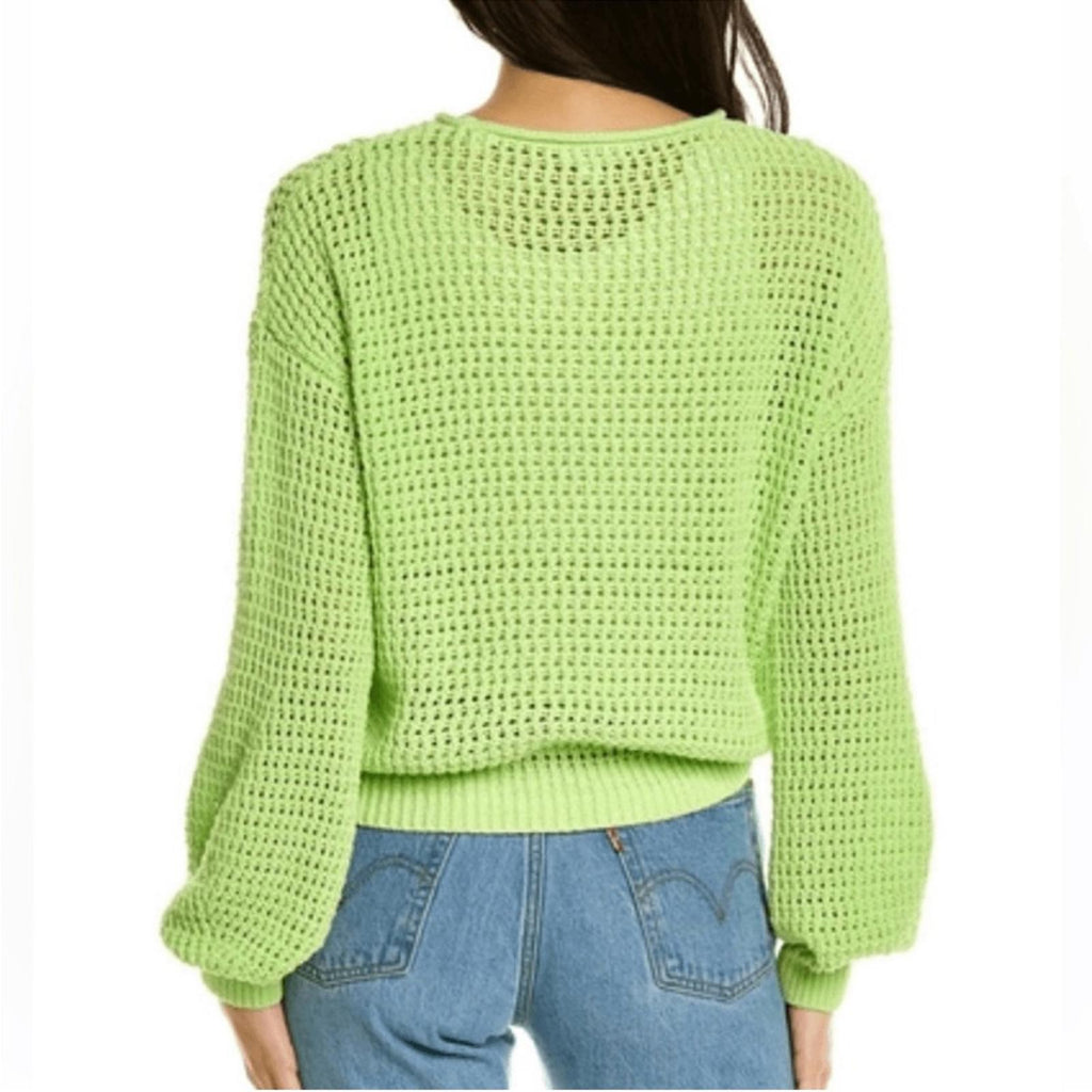 New A.L.C Loose Knit Sweater in Lime Green, Size XL New w/Tag Retail $350