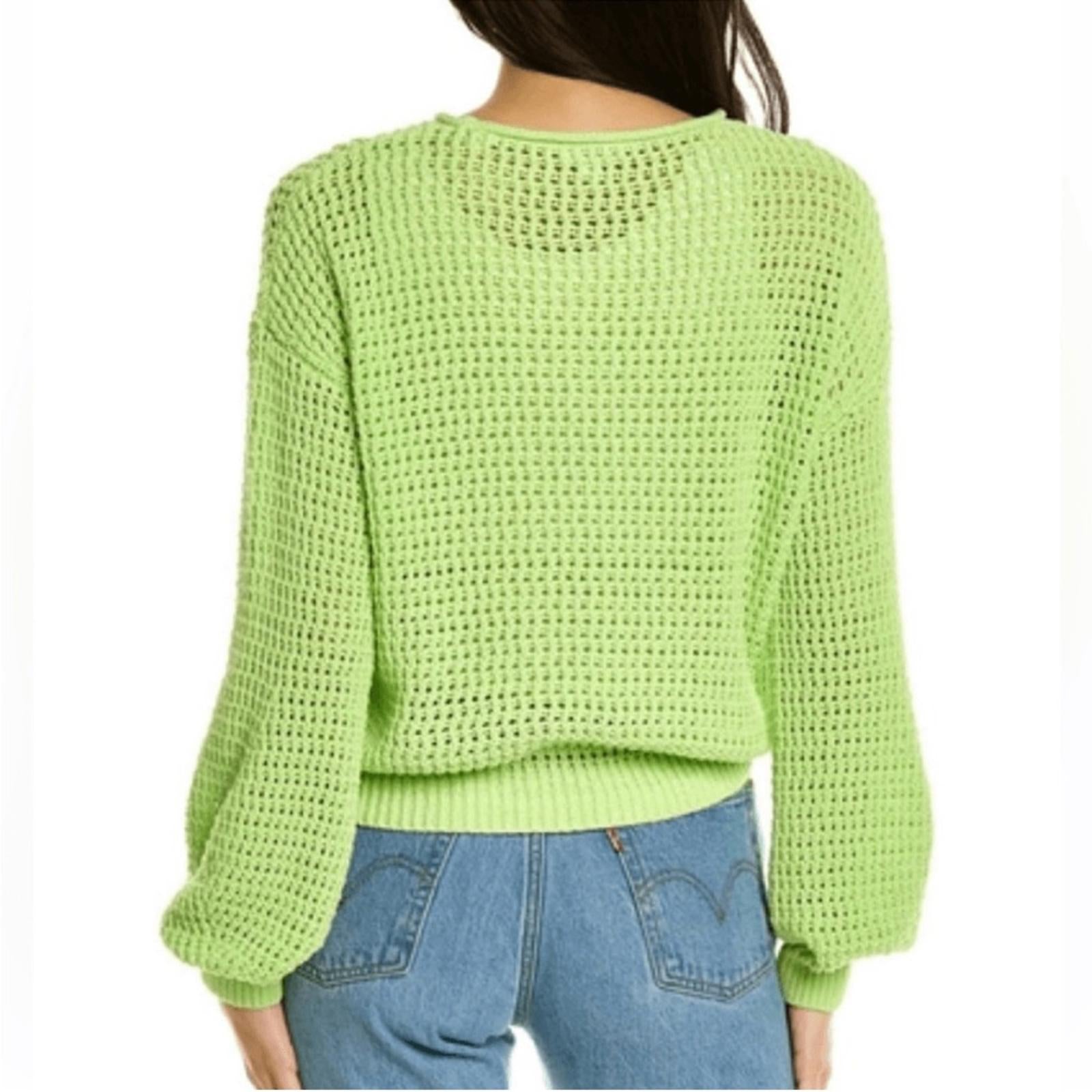 New A.L.C Loose Knit Sweater in Lime Green, Size XL New w/Tag Retail $350