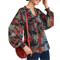 Anthropologie Akemi + Kin Balloon Sleeve Floral Chiffon Smocked Top Size S