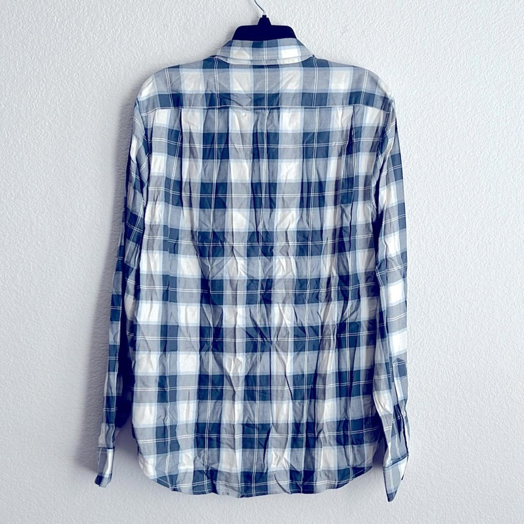 Vince Alps Plaid Long Sleeve Button Front Shirt, Size M NEW w/Tag $225