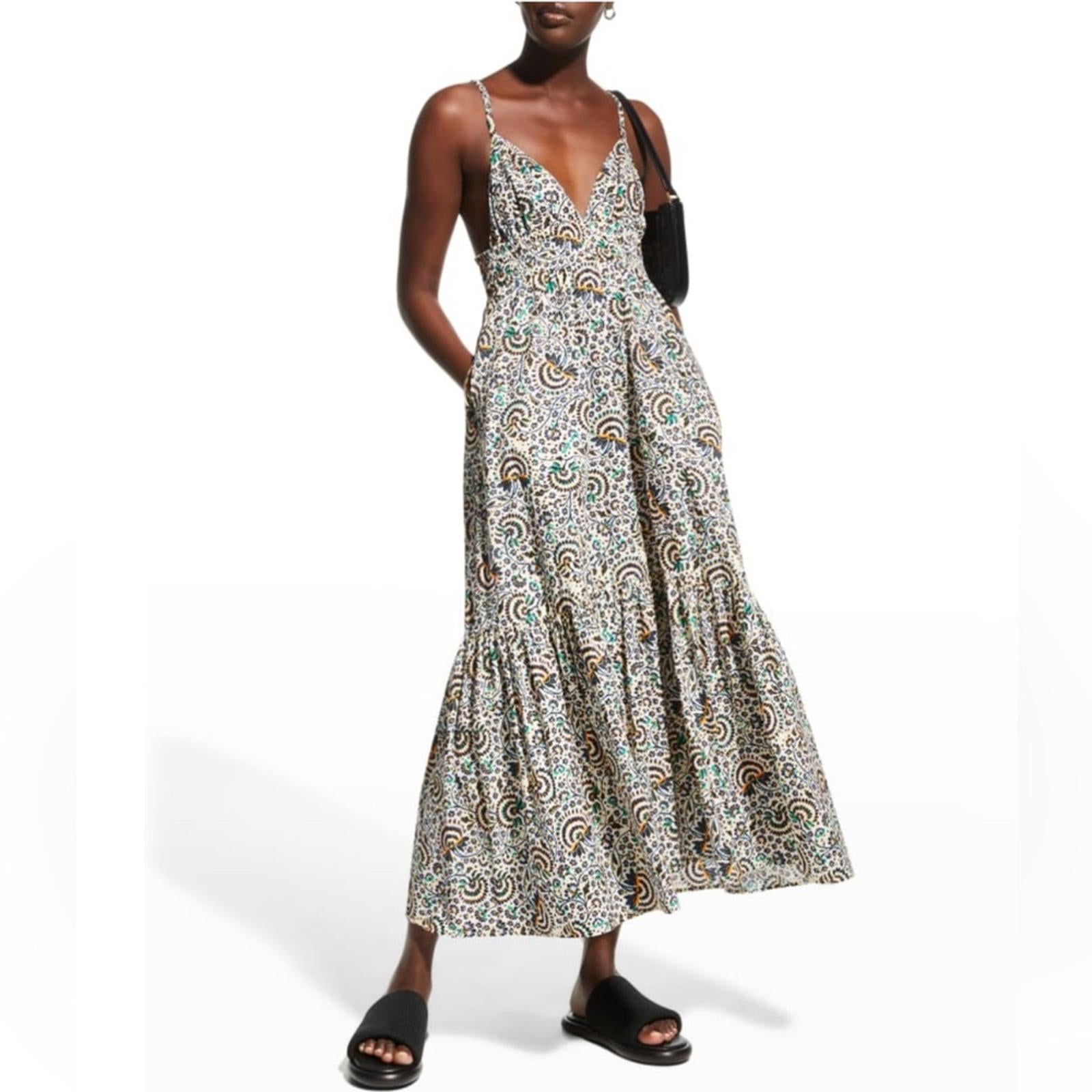 A.L.C. Rhodes Printed Open Back Maxi Dress, NWT, Size 4