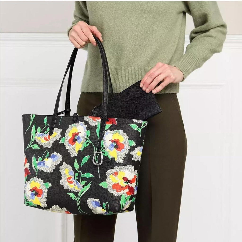 Lauren Ralph Lauren Large Reversible Tote Bag, Pouch & Handbag, NWT