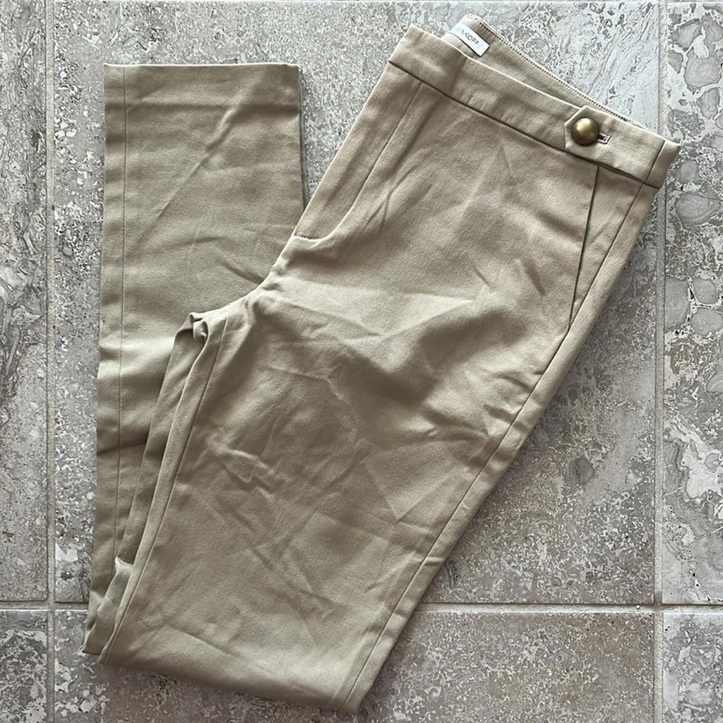 Rebecca Minkoff Glory Pants Straight Leg, Tan New w/o Tag