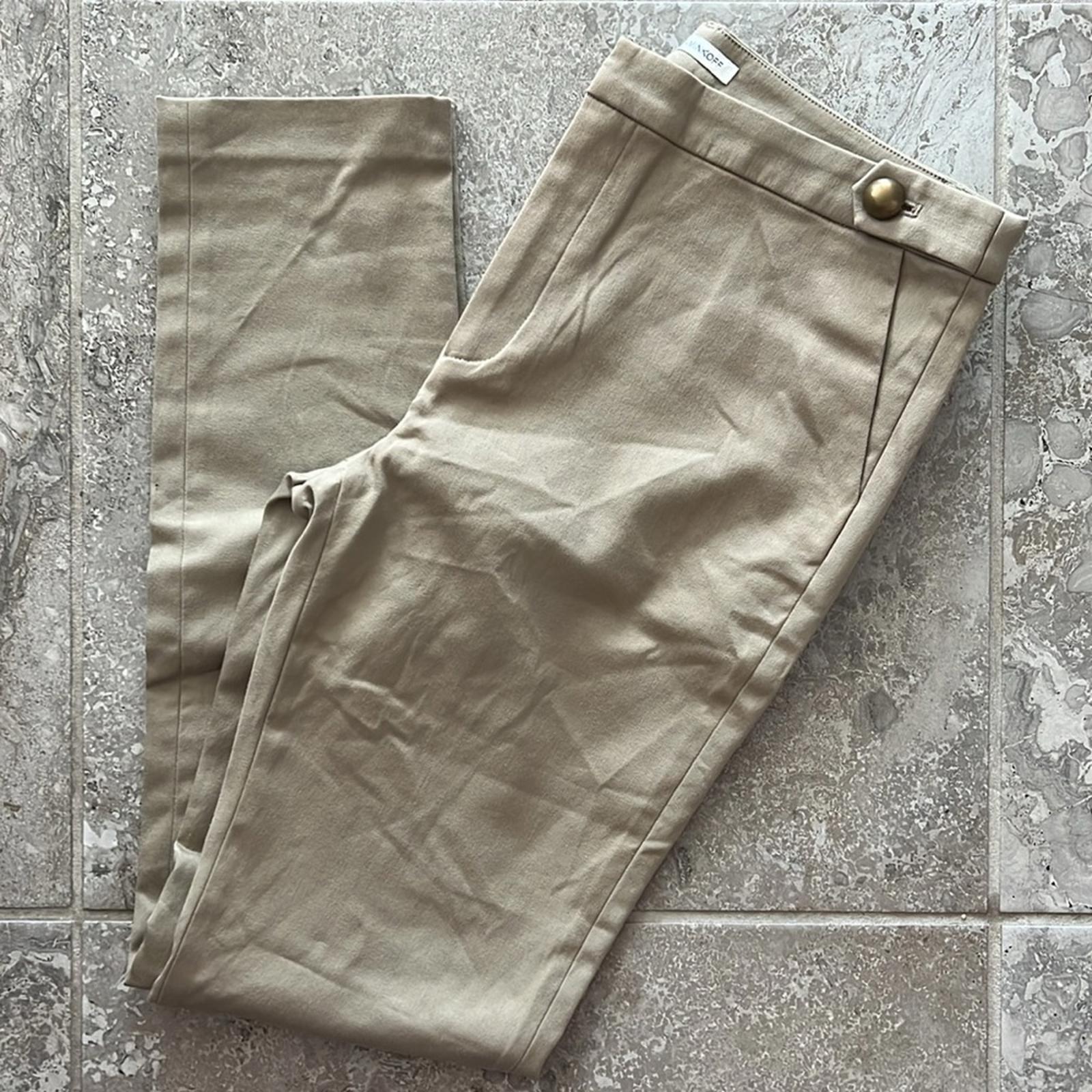Rebecca Minkoff Glory Pants Straight Leg, Tan New w/o Tag
