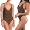 Kendall + Kylie Ring Back V-Neck One Piece Swimsuit Size M, New w/Tag $120