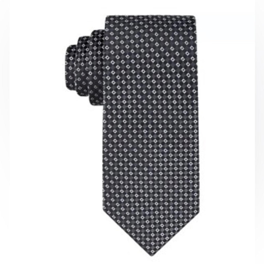 Calvin Klein Men's Square Medallion Tie in Black, One Size, NWT