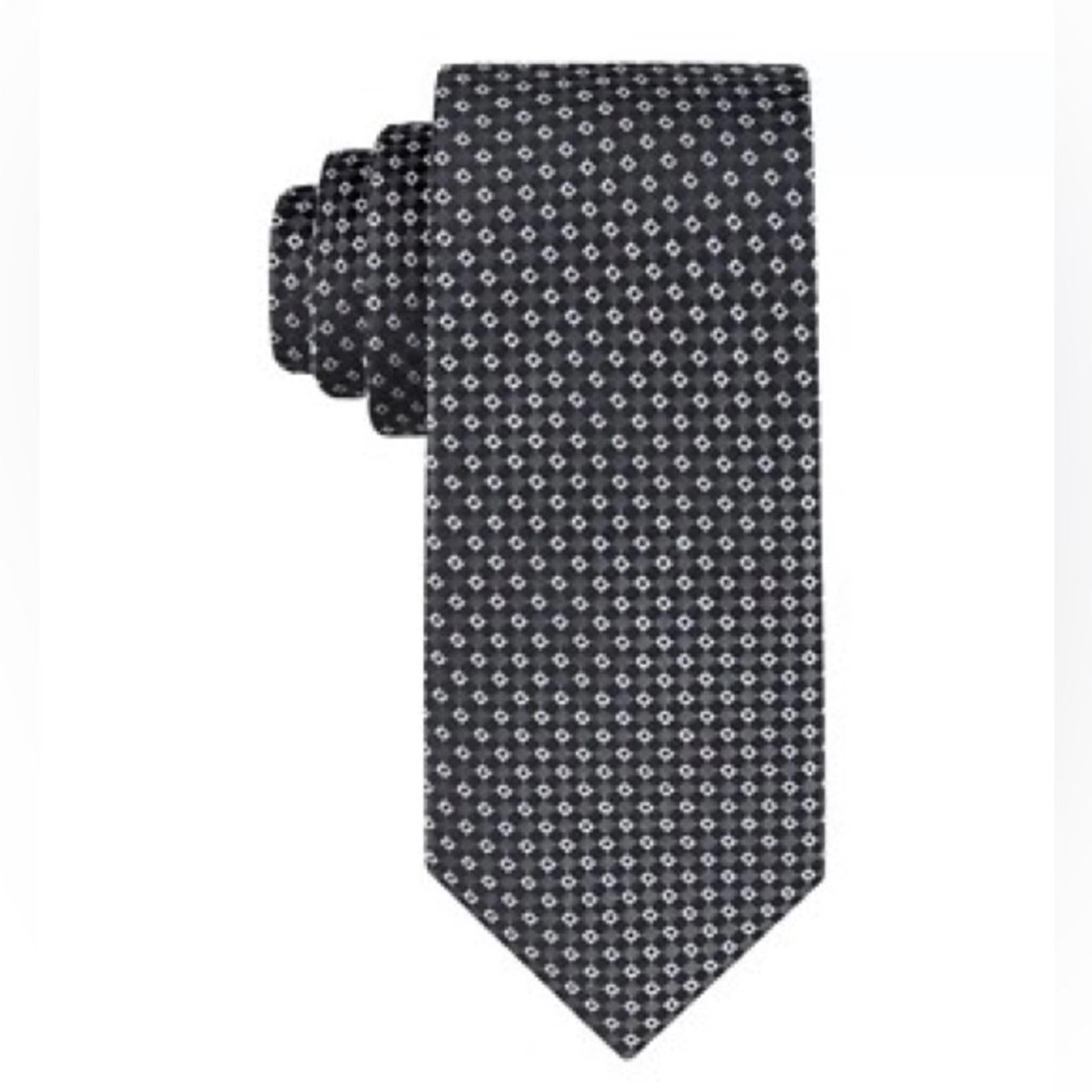 Calvin Klein Men's Square Medallion Tie in Black, One Size, NWT
