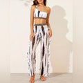 Tie Dye Print Bikini One Shoulder High-Cut Cover Pants, Size XL NEW in Packaging