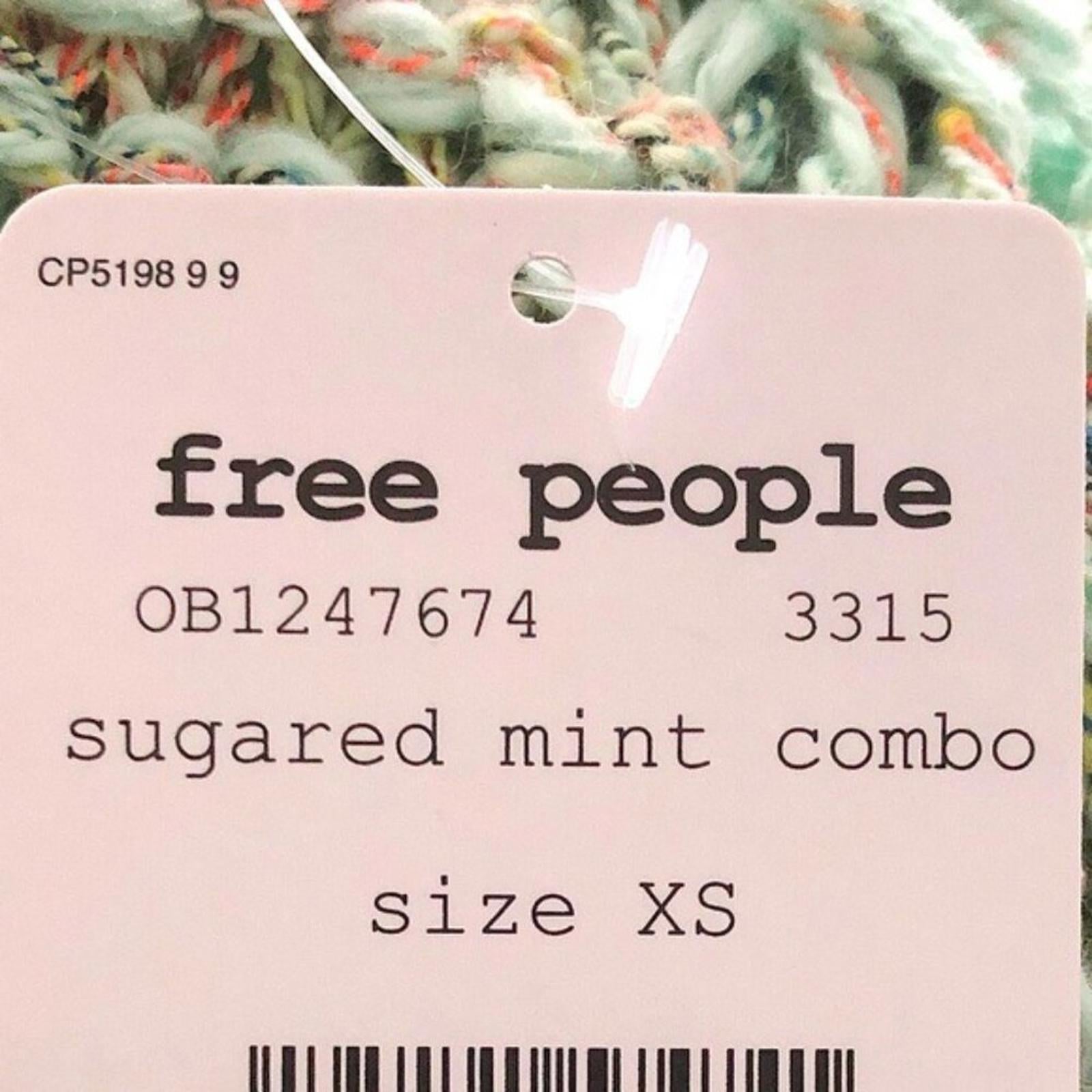 Free People Sugared Mint Lake Life Pullover, Size XS New w/Tag