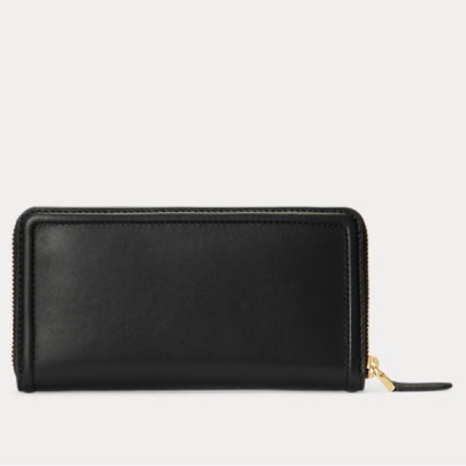 Ralph Lauren Leather Continental Wallet in Black, New w/Tag Retail $150 SOLD OUT