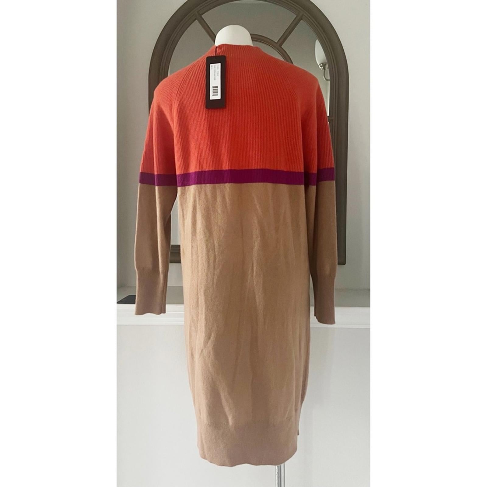 LUSSO 100% Cashmere Mock Neck Sweater Dress Size XL New w/Tag